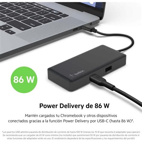 Belkin Connect Adaptador Usb C Multiportas Em Para Chromebook Hdmi