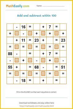 Printable math games