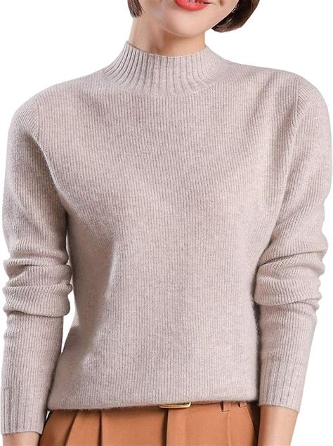 Valin Kaschmir Pullover Damen Stehkragen Langarm Pullover