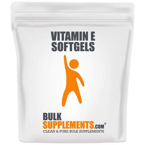 BulkSupplements Vitamin E 400 IU Softgels Pure Vitamin E