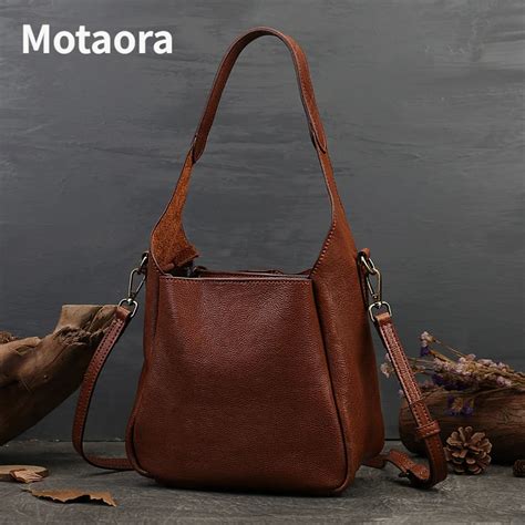 MOTAORA Bolso Retro De Piel Aut Ntica Para Mujer Bandolera De Dise Ador