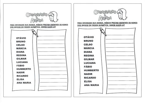 Nomes De Pessoas Em Ordem Alfabética - RETOEDU