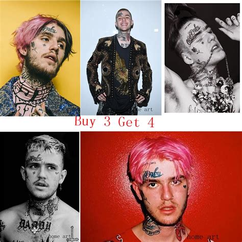 Rapper Lil Peep Poster Clear Image Wall Stickers Home Decoration Good