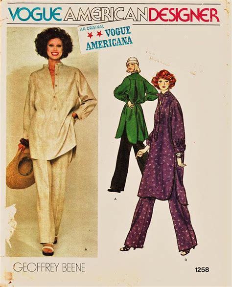 S Vogue American Designer Pattern Geoffrey Beene Etsy S