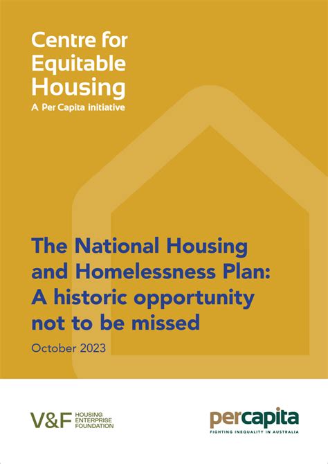 The National Housing And Homelessness Plan A Historic Opportunity Not