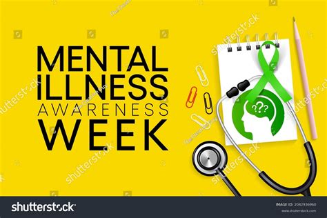 Mental Illness Awareness Week Observed Every Stock Vector Royalty Free