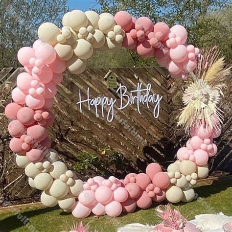 180pcs Doubled Pink Beige Natural Sand Dusty Pink Balloons Garland Kit