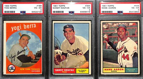 Lot Detail Psa Graded Vintage Topps Baseball Hall Of Famers