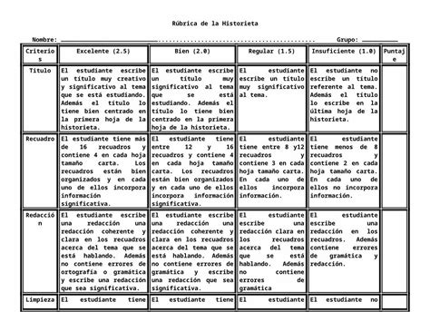 Docx R Brica De La Historieta Salud Integral Del Adolescente Iii Docx