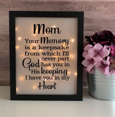 Sympathy Mom Sympathy T Memorial Frame Keepsake Etsy