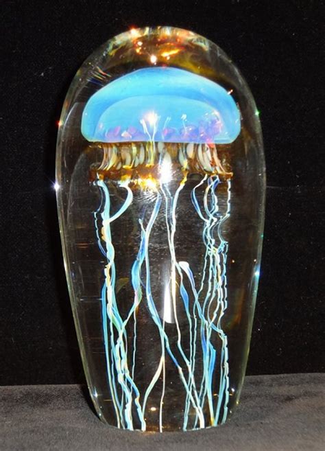 Richard Satava Jellyfish Glass Sculpture Made In Usa Crystal Fox Gallery