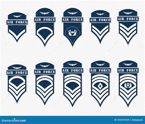 Military Ranks, Shoulder Strap Symbol, Set Of Army Ranks Vector ...