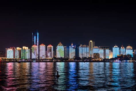 The Night View Of Qingdao China Stock Photos Pictures And Royalty Free