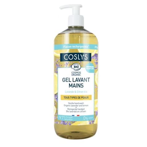 Gel Lavant Mains Bio Lavande Citron Litre Coslys Les Mille Et Une