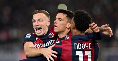 Il Bologna non si ferma più battuta la Roma 2 0 Thiago Motta quarto