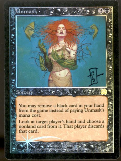 Magic The Gathering Mercadian Masques Foil Unmask Artist Signed