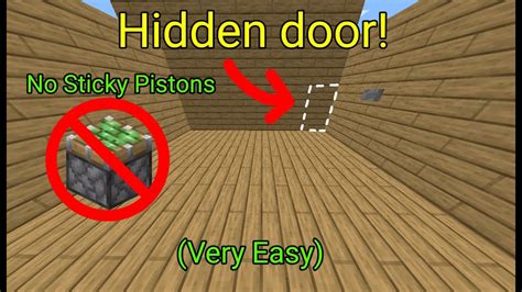 How To Make A Hidden Door Without Sticky Pistons 720p Youtube