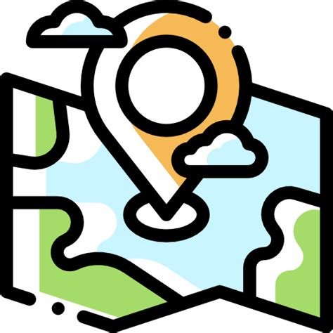 Icono De Mapa Detailed Rounded Color Omission