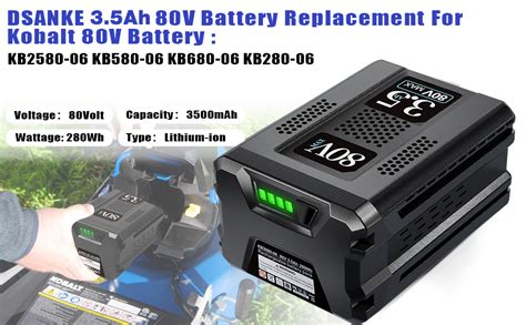 Dsanke【80v 3 5ah Real Capacity Battery For Kobalt 80v Battery】 Kb2580 06 Kb280 06