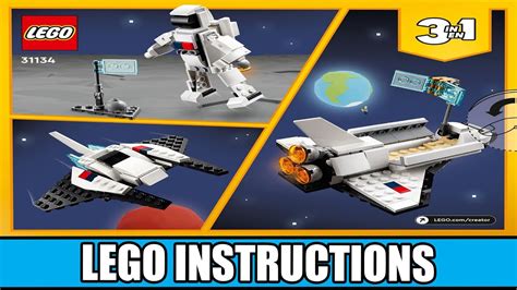 Lego Instructions Creator Space Shuttle All Books Youtube