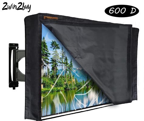 2WIN2BUY Outdoor TV Cover 50-52inch, 600D Heavy Duty Weatherproof ...