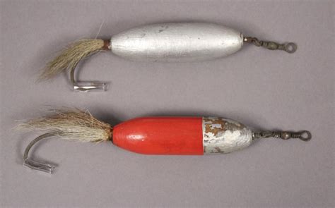 2 Unique Vintage Fishing Lures With Tails