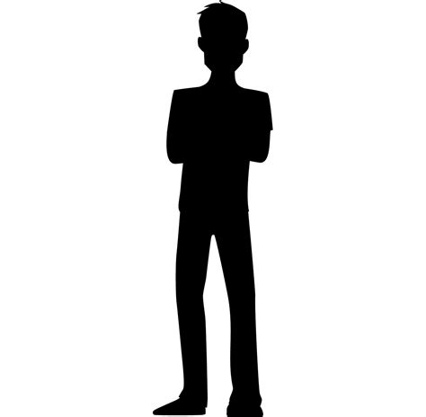 Silhouette Man Standing Png