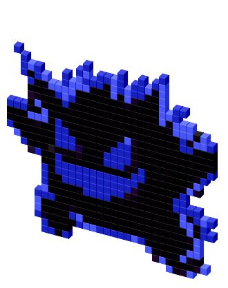 Blue Retro Gengar Cursor