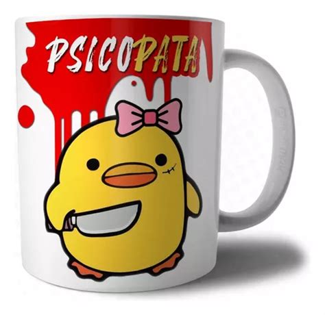 Caneca Psico Pata Divertida X Cara Meme Engra Ado Funny Duck