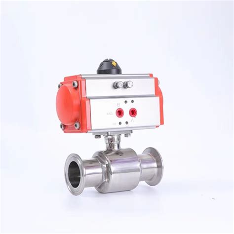 Stainless Steel Pneumatic Sanitary Tri Clamp Food Grade Ball Valve