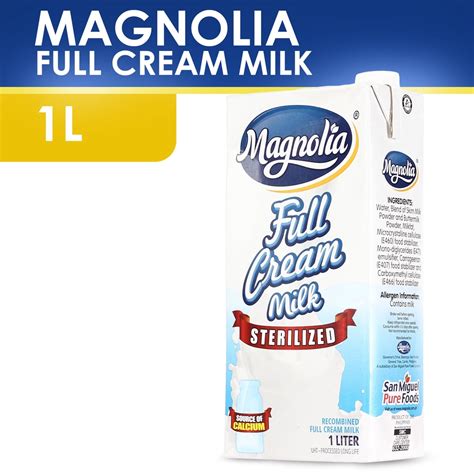 Magnolia Full Cream Milk Sterilized 1l Source Of Calcium Shopee