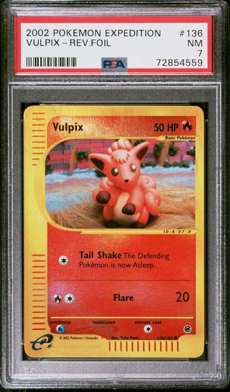 Pokemon Card Vulpix Reverse Holo Expedition Psa Nm Ebay