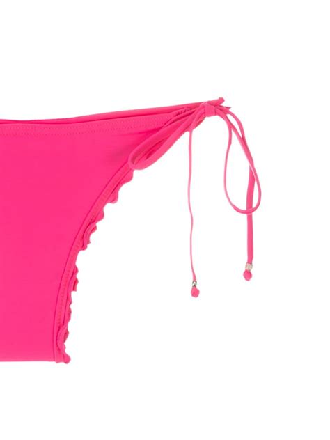 Amir Slama Ripple Effect Bikini Set Pink Farfetch Uk