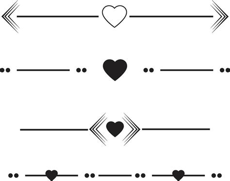 Text Dividers Paragraph Dividers Borders Frames With Heart Free