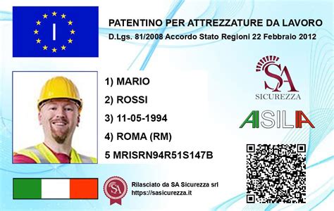 Patentino Per Gru Da Sa Sicurezza Srl