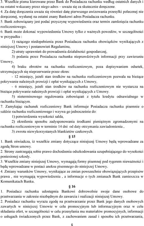 Umowa O Prowadzenie Rachunk W Rozliczeniowych W Z Otych Wz R Pdf