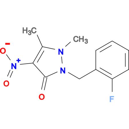 2 2 FLUOROBENZYL 1 5 DIMETHYL 4 NITRO 1H PYRAZOL 3 2H ONE 10 531285