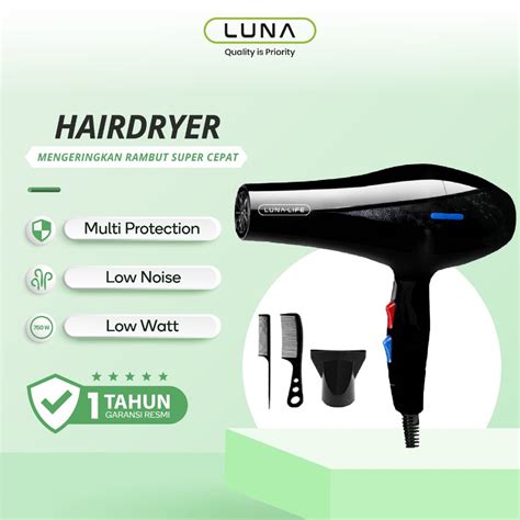 Jual Luna Hair Dryer W Pengering Rambut Termurah Daya Tinggi Garansi