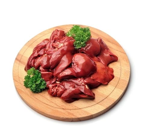 Premium Photo Raw Chicken Liver Isolated