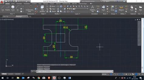 Exercice 2 Initiation Autocad Dao Dessin Industriel Darija Youtube