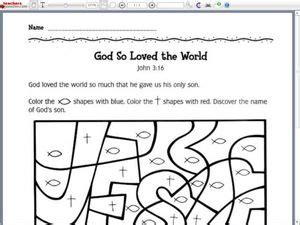 Coloring Page For God So Loved The World - 244+ Best Free SVG File