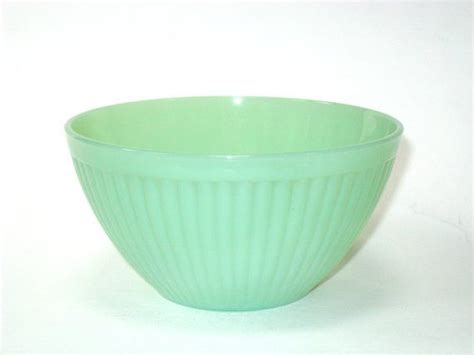 Fire King Jadite Jadeite Jane Ray Ribbed Mixing Bowl Small 5 38 Anchor Hocking Glass Mixing