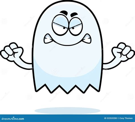 Angry Cartoon Ghost Stock Vector Illustration Of Angry 53353208