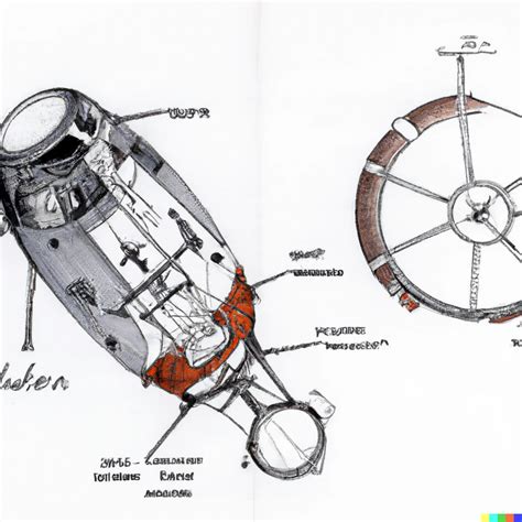 Aaron × Dall·e 2 Original Apollo 28 Plans For Landing Module For