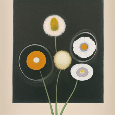 Hilma Af Klint Pretty Flowers In A Field · Creative Fabrica