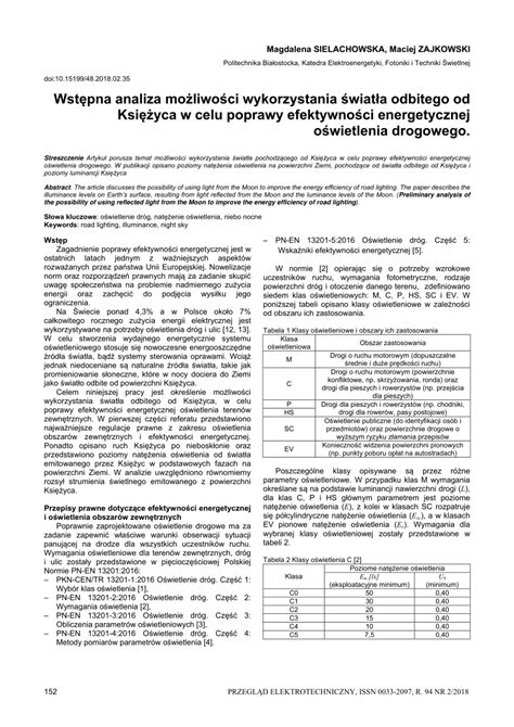 PDF Wstępna analiza możliwości wykorzystania światła odbitego od