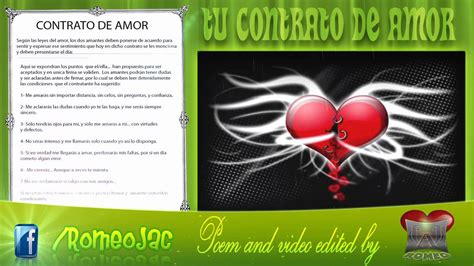 Tu Contrato De Amor Poema Youtube