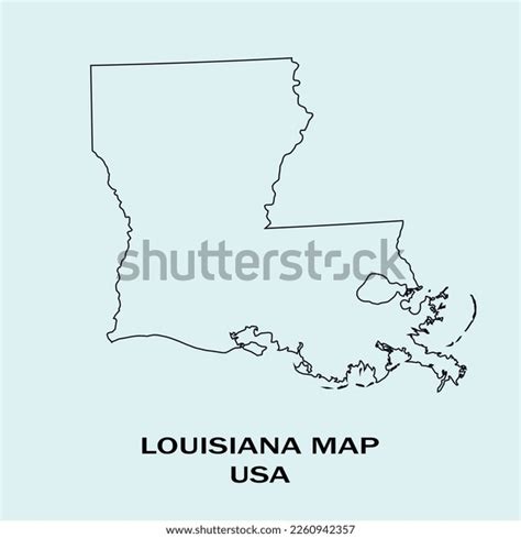 Map Louisiana Map Louisiana Outline Map Stock Vector (Royalty Free ...