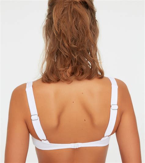 Buy Trendyol Textured Bikini Top In White Thstreet Uae