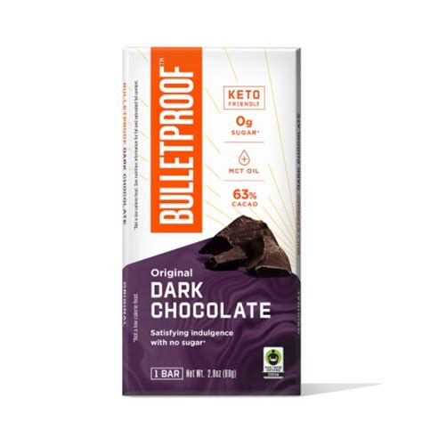 Bulletproof Original Dark Chocolate Bar 2 8 Oz Fred Meyer